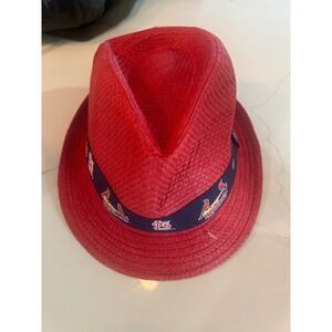 St Louis Cardinals MLB Red Woven Fedora Hat Shane Co Promo Baseball STL Mens 58